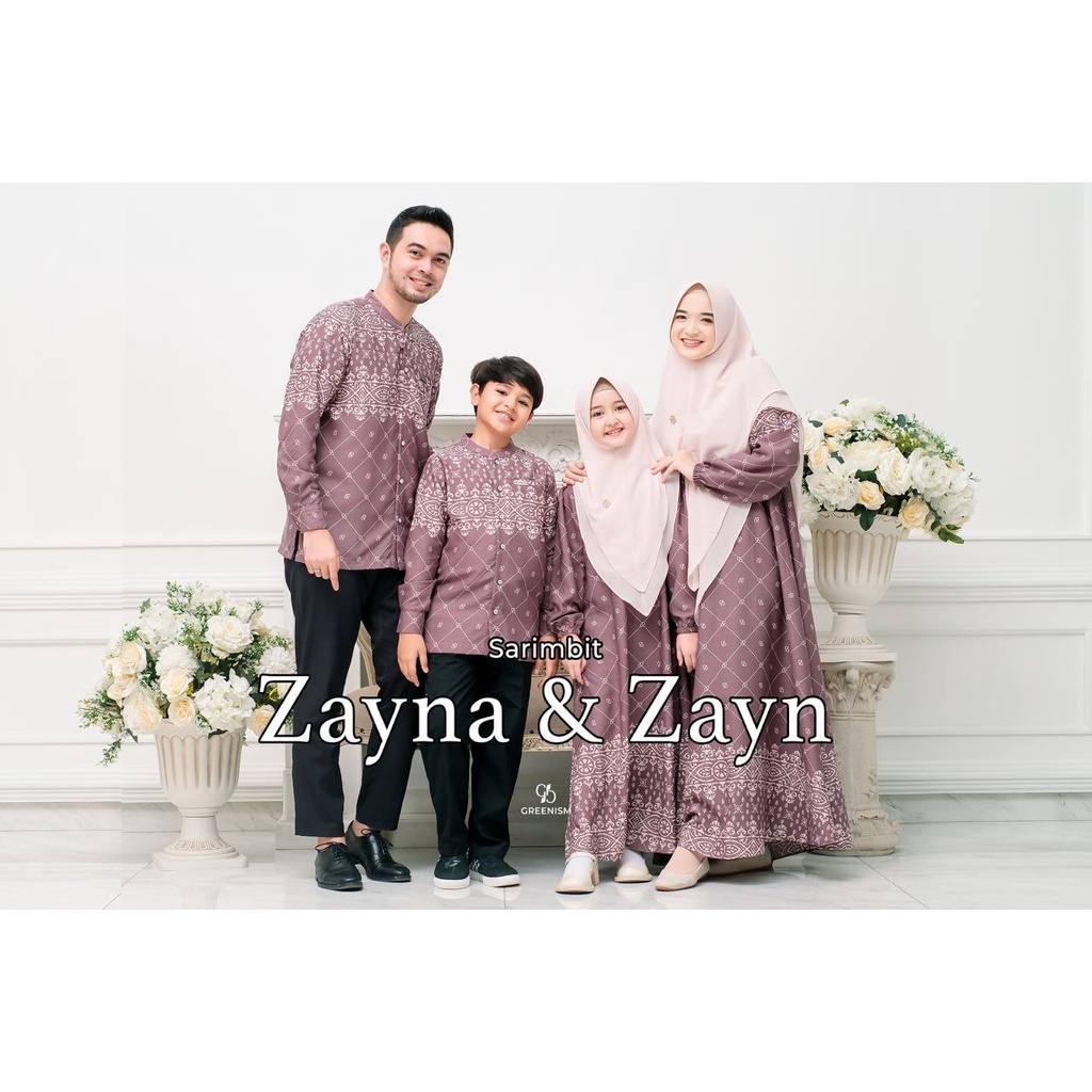 Ready Stok Sarimbit Zayn Zayna by Greenism | Dress Zayna MOM by Greenism Gamis Terbaru 2023 |  Siap 