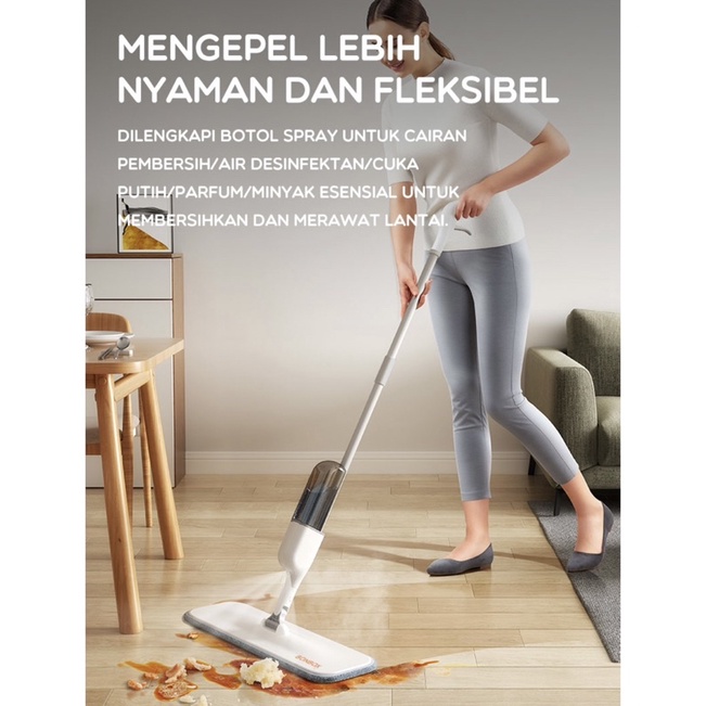 (BONSBOX-806) Cleaning Tools Sapu Alat Pel Pembersih Lantai Automatic Spray Water Mop Floor Cleaner