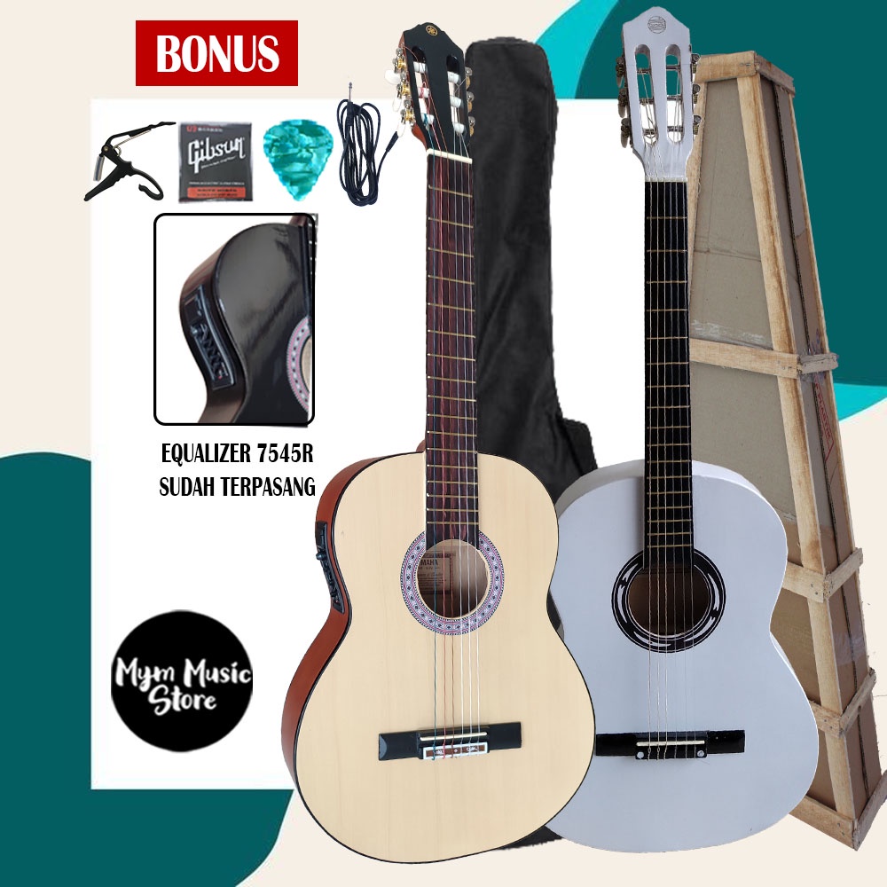 Gitar Akustik Elektrik Classic Senar Nylon paket lengkap garansi 100%