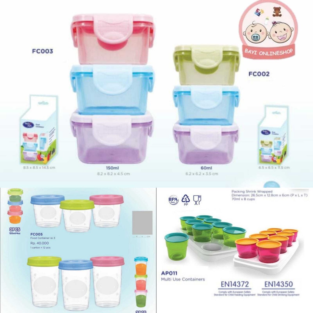 Baby Safe  Food Container Wadah MPASI Bayi  Lock and Lock Tempat Makan Bayi FC002 FC003