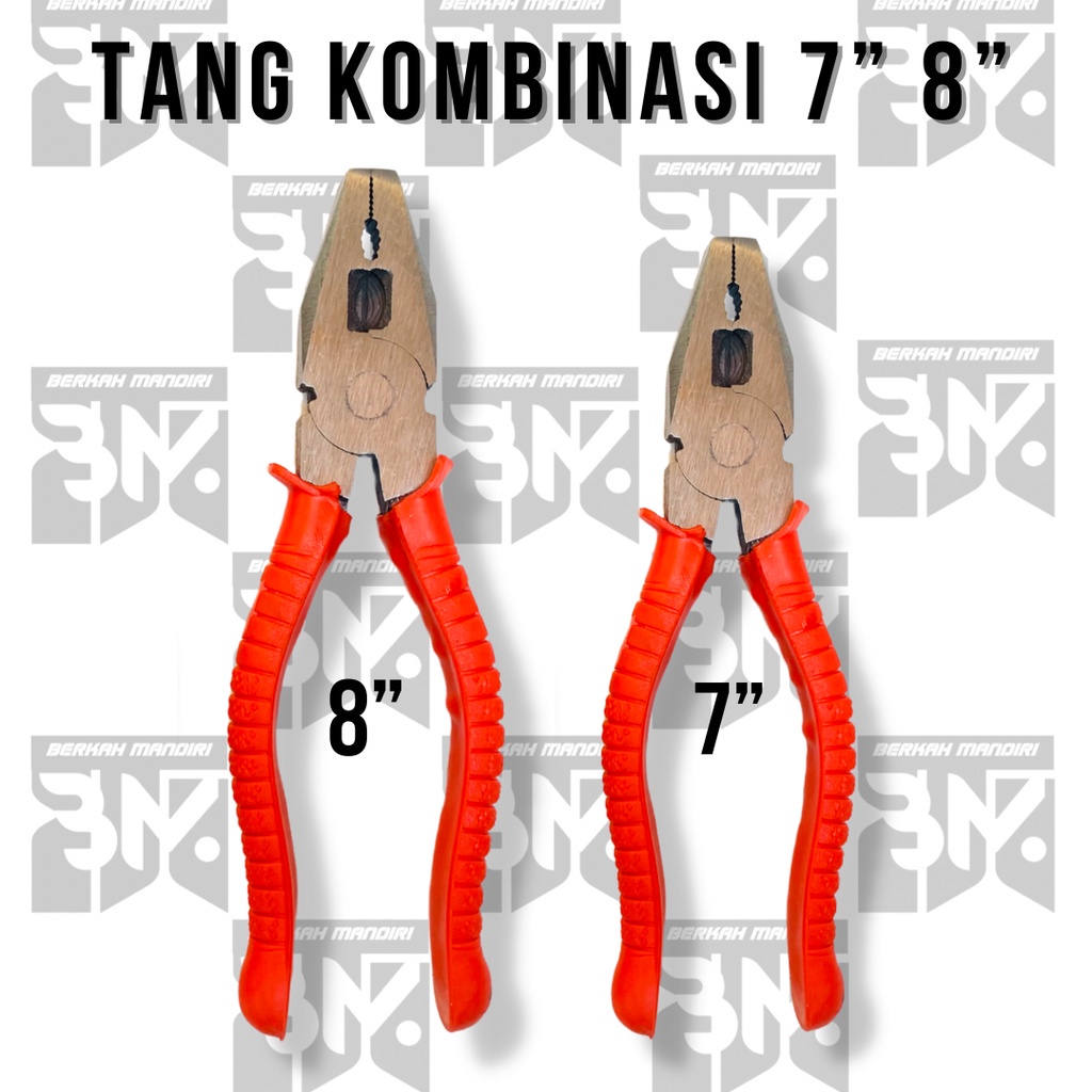 Tang Combinasi Kombinasi 7 8 Inci Blister Bahan Baja Gagang Karet - Linesman Pliers Potong Lancip