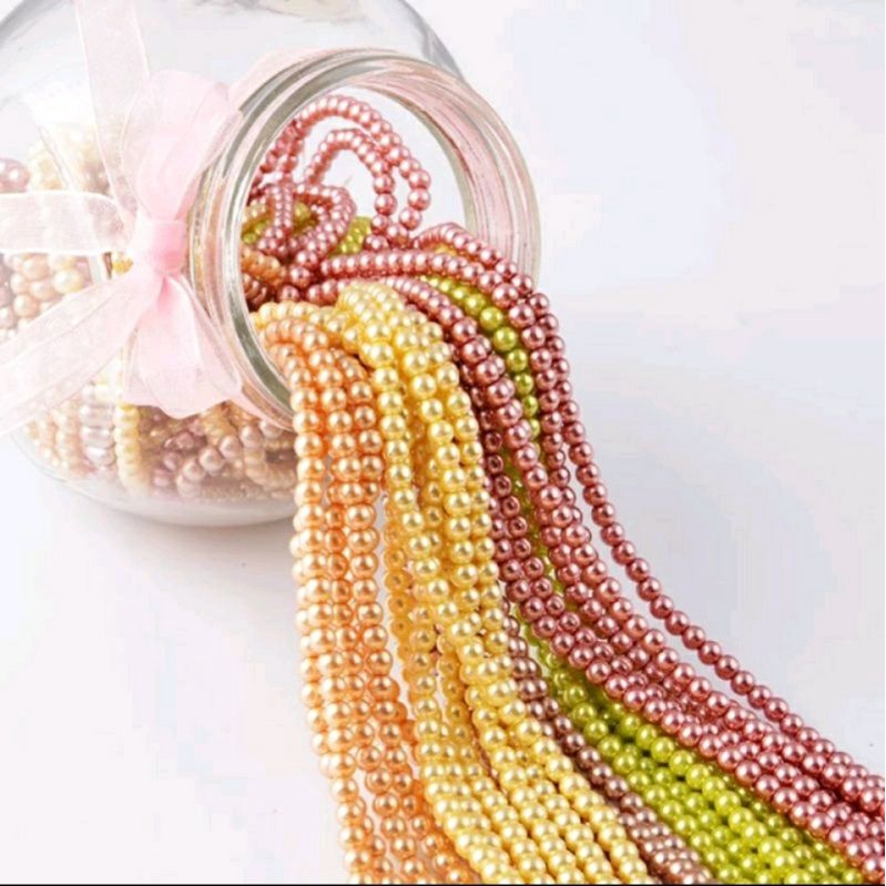 (part 1)mutsin berat mutiara sintetis string warna