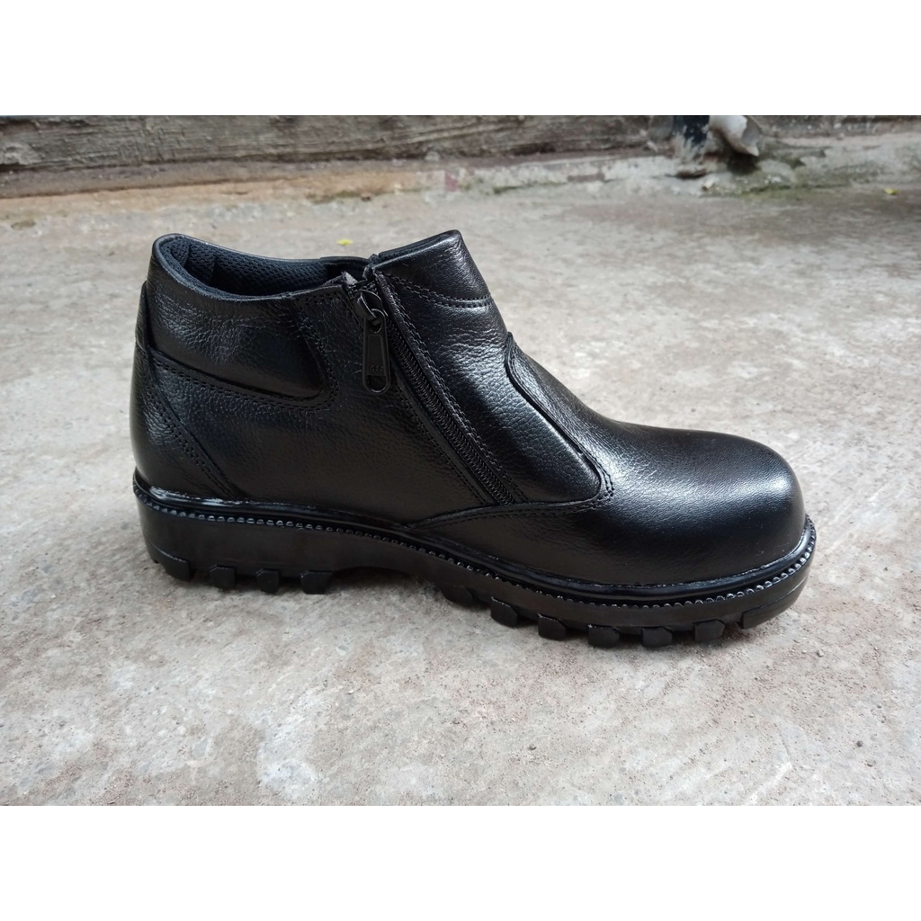 Sepatu Safety King Slip On Resleting Kulit Asli | 100% Original Kulit Asli