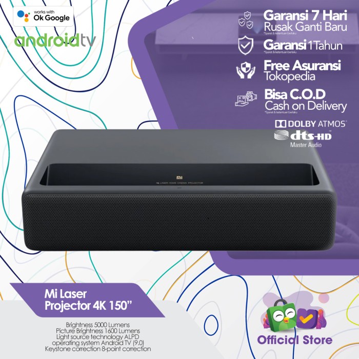 XIAOMI Mi Laser Projector 150" Full HD 4K 5000 Lumens Global Version