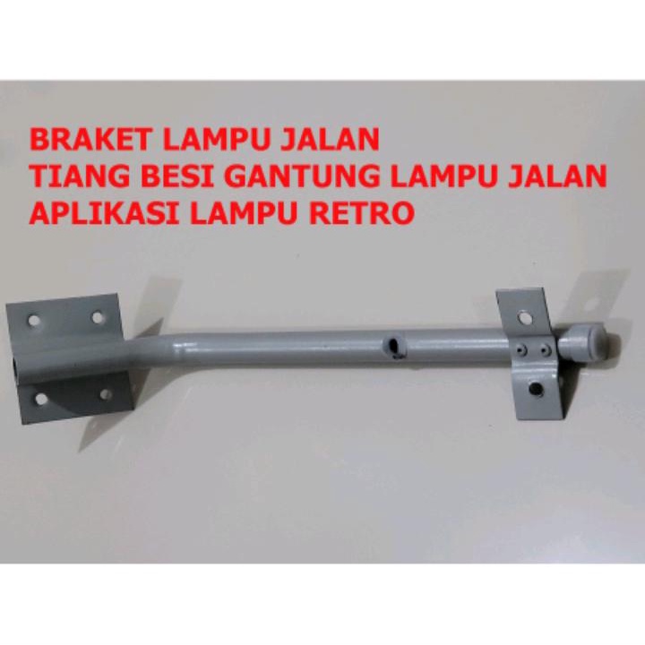 Braket Lampu Jalan/Tiang Besi Gantung lampu jalan