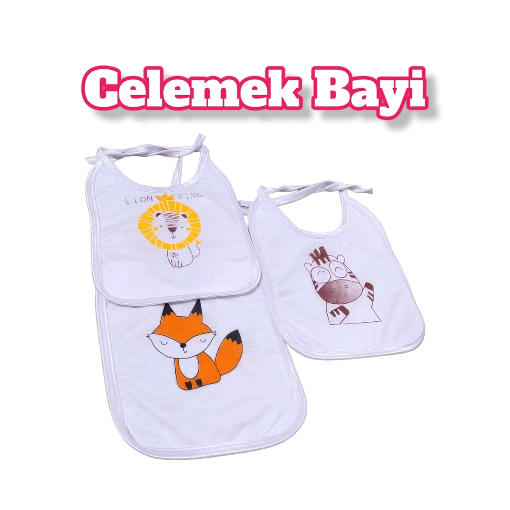 Celemek Bayi Slabber Perlengkapan Makan Baby Anti Bocor
