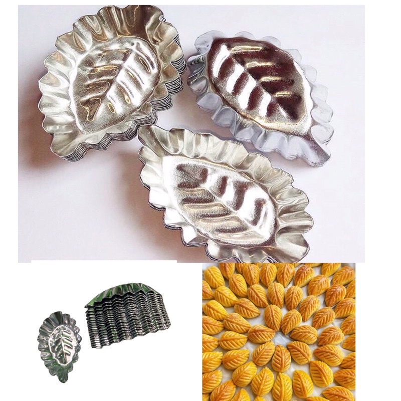 20 PCS CETAKAN NASTAR DAUN MURAH / CETAKAN KUE BENTUK DAUN MURAH/ CETAKAN KUE KERING BENTUK DAUN KEC