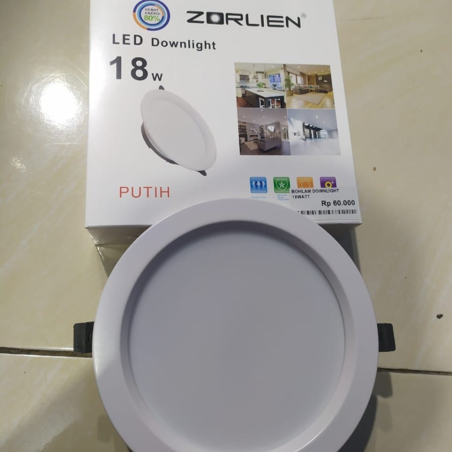 DOWNLIGHT LED ZORLIEN Lampu Downlight 18 wat in bow Putih