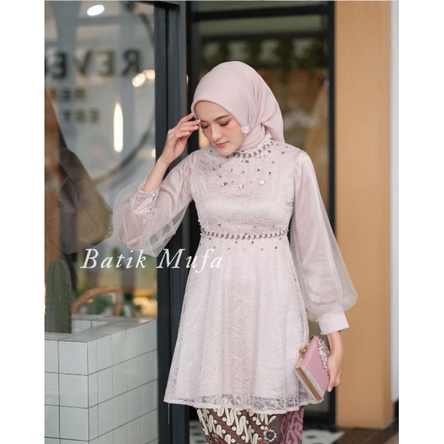 SET COUPLE NADINE LATYE 2 | KEBAYA BROKAT TERBARU KEBAYA MODERN KEBAYA LAMARAN KEBAYA WISUDA
