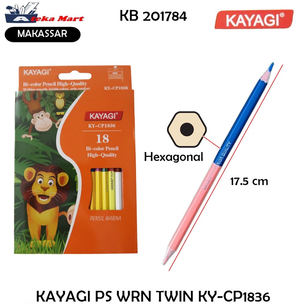 

KAYAGI PENSIL WARNA TWIN KY-CP1836 BICOLOR
