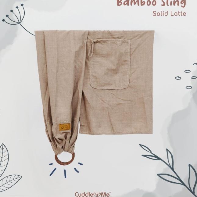[New]Cuddlle Me Ring Sling Bamboo Polos Gendongan Ring sling Cuddle Me - Latte