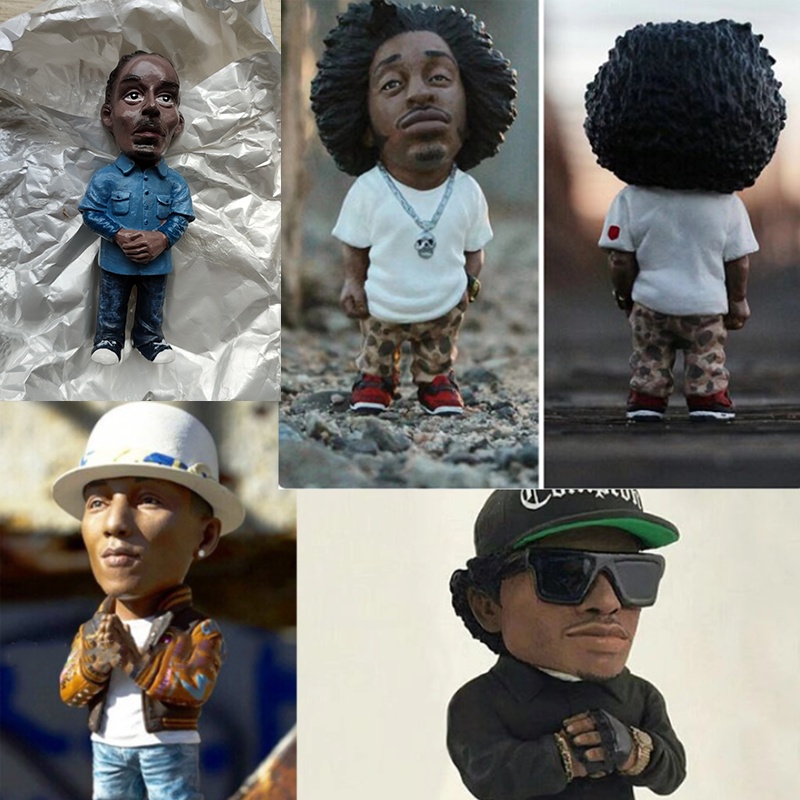 Hip Hop Rapper Bro Shakur Snoop Dogg Action Figure Untuk Penggemar Musik, Patung Ukiran Tangan Dan Berwarna Tangan