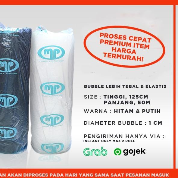 

BUBBLE WRAP ROLL 50 METER HITAM PUTIH BUBLE WRAP MULIAPACK MULIA PACK - MP ORG - Putih