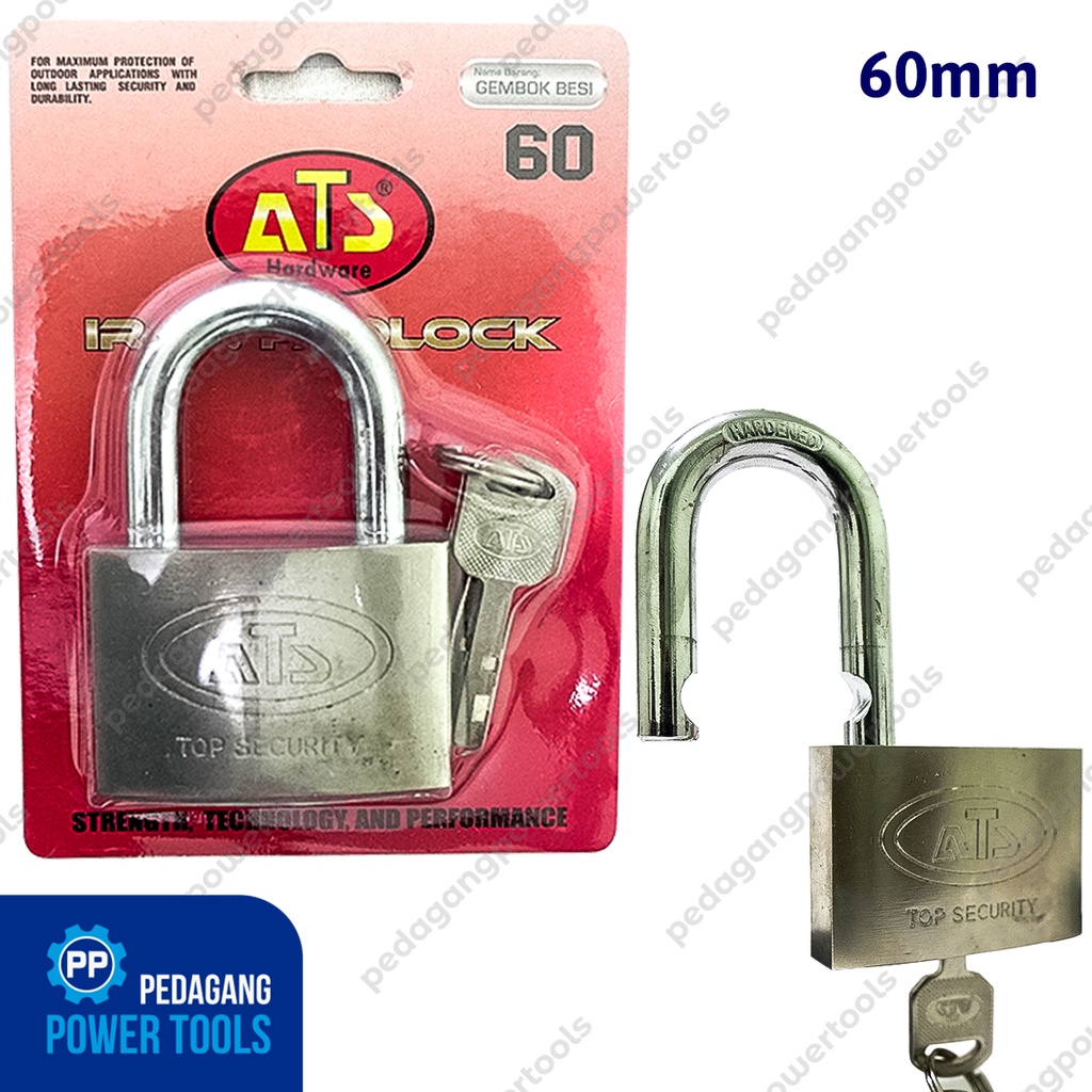 ATS GEMBOK BESI 60 MM SHORT PADLOCK KUNCI PAGAR RUMAH LEHER PENDEK