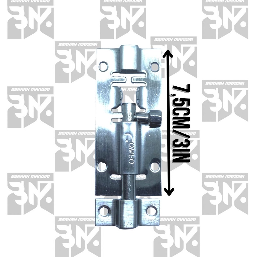 GOMEO Grendel/Gerendel Pintu Jendela|Slot/Selot Pintu Rumah Panjang 3inch/7,5cm Stainless Slot Kunci Pintu|Kunci Selot Pintu