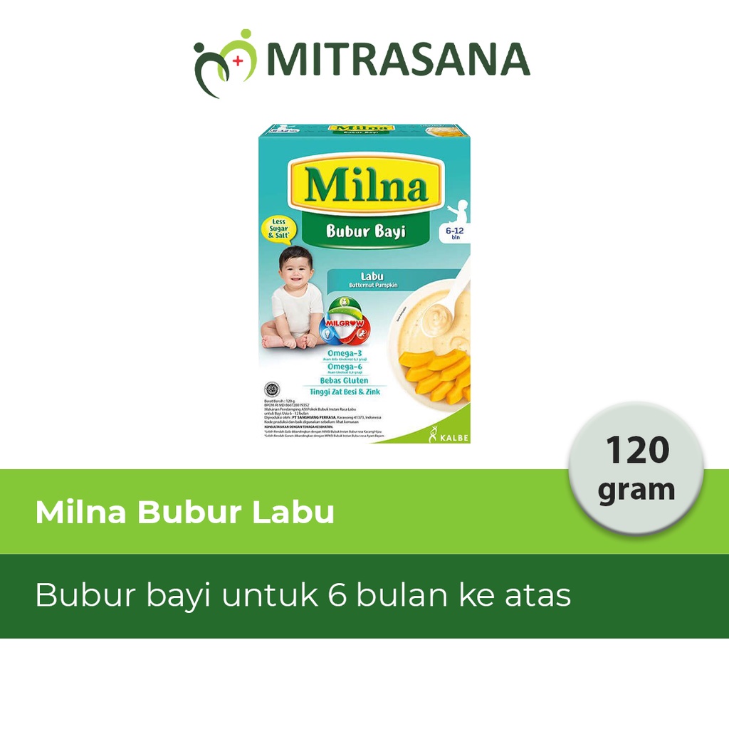 Milna Bubur Regular 6+ Labu Madu 120gr