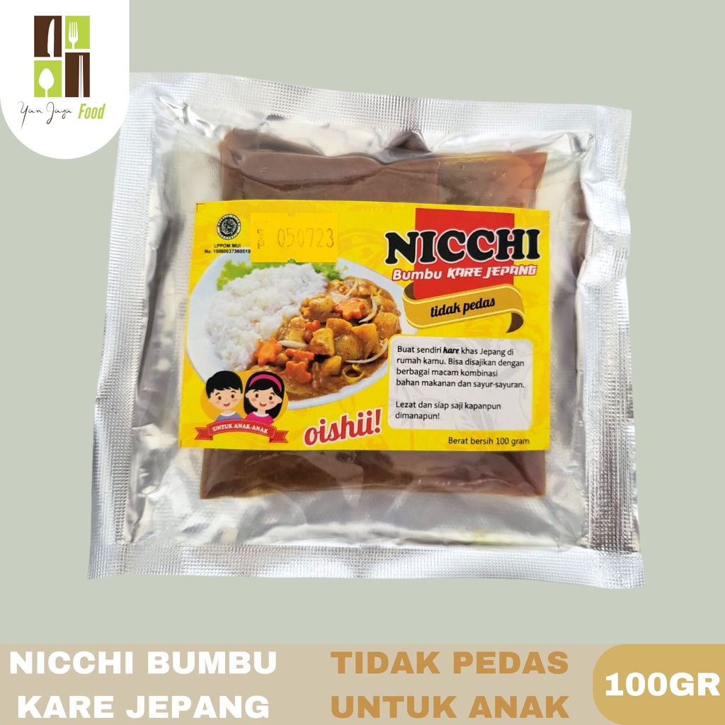 Nicchi Bumbu Kare Jepang 100gr [Tidak Pedas( Untuk anak-anak, Rasa Ayam, Rasa Sapi)/Pedas Sedang(Rasa Sapi, Rasa Ayam)]