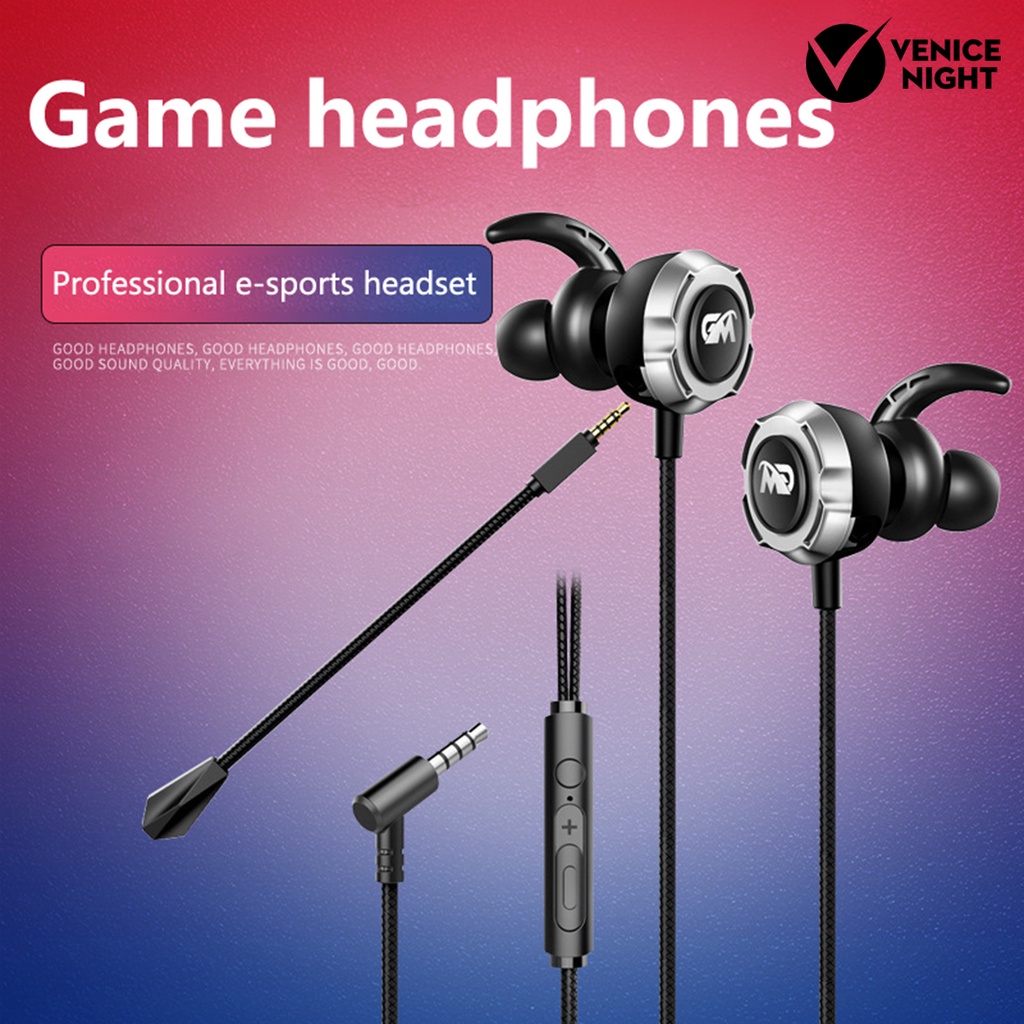 (VNEP) (Berkabel) TF-3 Earphone In-ear Noise Reduction dengan Mikrofon HiFi Bass Gaming Headset untuk Ponsel