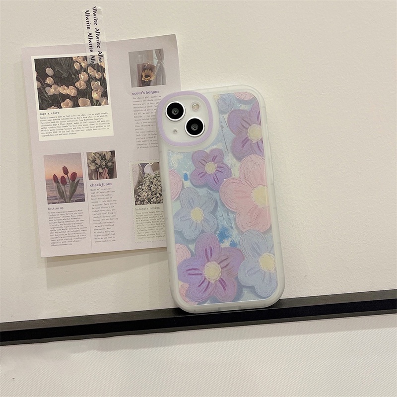 Soft Case TPU Motif Bunga Untuk OPPO A5S A7 A12 A5 A3S A8 A31 A9 A16 A55 A52 A92 A72 A15 A15S Realme C12 C15 C25 C20 C11 C21Y C25 C31