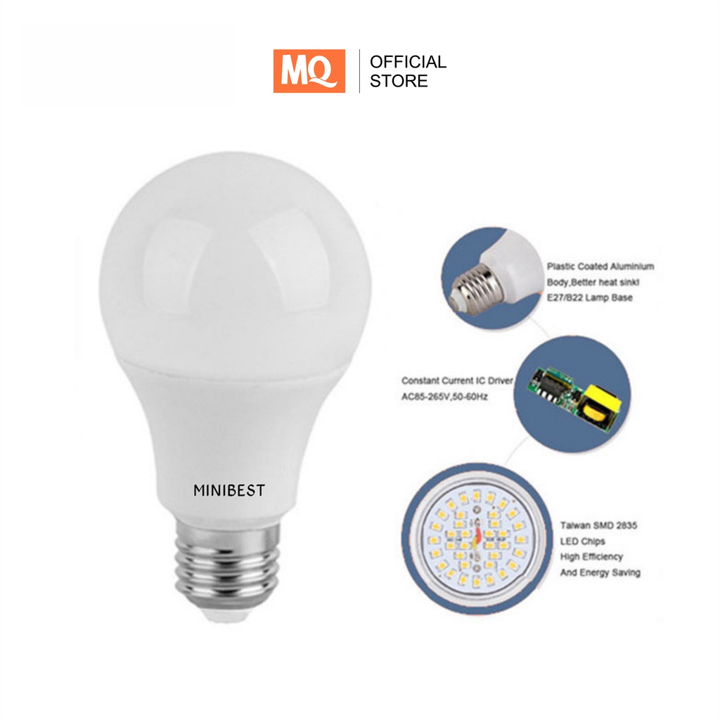 MQ LAMPU BULB LED LAMPU LED PREMIER A BULB 3w, 5w , 7w , 9w, 12w ,15w - 3W