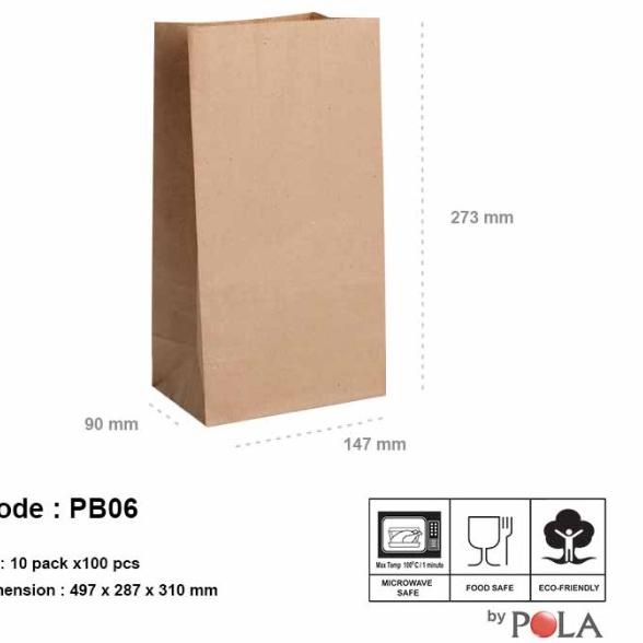 

paper bag murah / kantong kertas murah pb06- 100pcs - Coklat