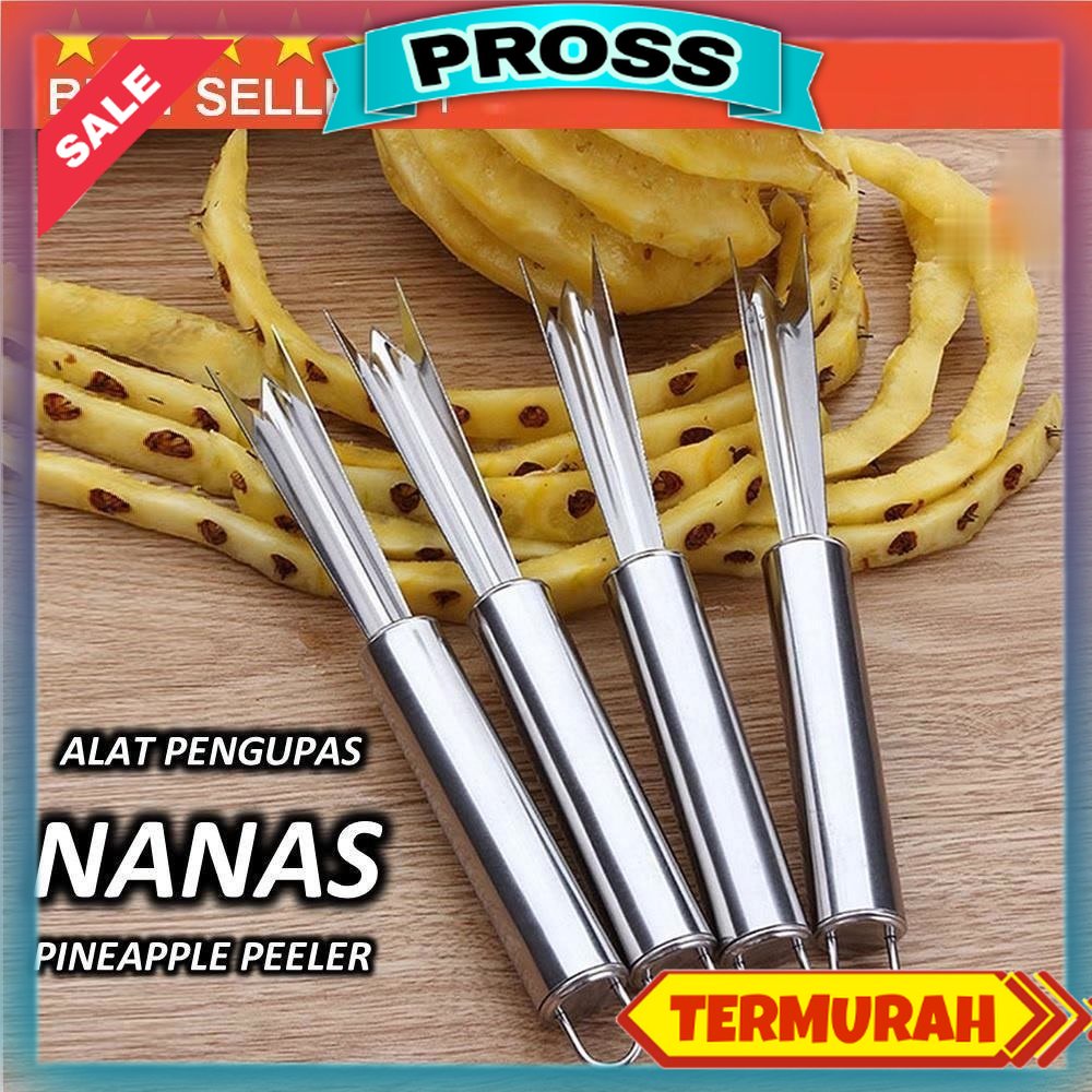 Alat Pengupas Nanas Pisau Tajam V Shape Pineapple Peeler Cutter Slicer