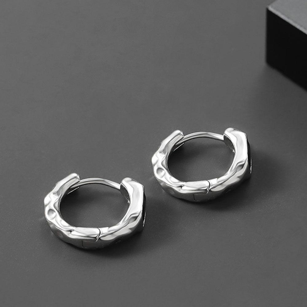 Agustina Pria Hoop Earrings Minoritas Kepribadian Wanita Pesta Punk Street Wear Aksesoris Pria