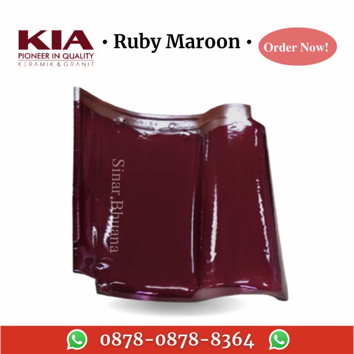 Genteng Keramik KIA Maroon / Genteng Murah Berkualitas