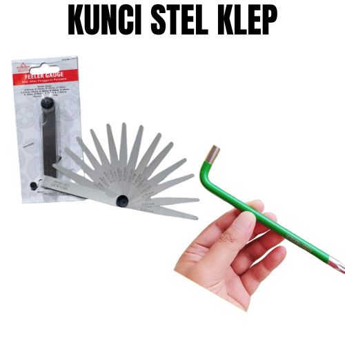 YUKIDO PAKET kunci Setel Klep L + Feeler Gauge 13 pcs / Fuller Kunci Stel Klep Motor