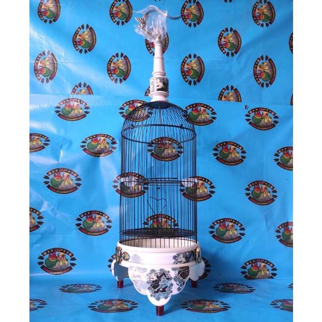 Sangkar pleci ,sangkar burung helopet tebal bahan pvc bermotif decal
