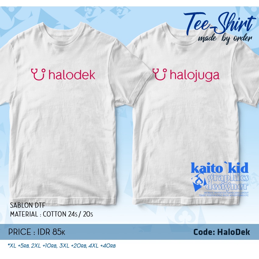 Kaos Meme HALODOC HALODEK Plesetan Unik Lucu Bisa custom desain