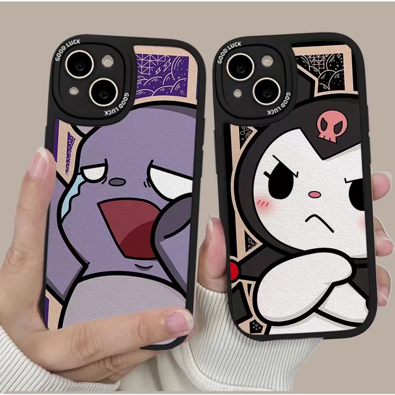 Ins Kuromi Case Bahan Kulit TPU Untuk iPhone 14 14pro 14Plus 14prm 13 13pro 13pro 11 7Plus 8Plus Xr XS 12pro Max