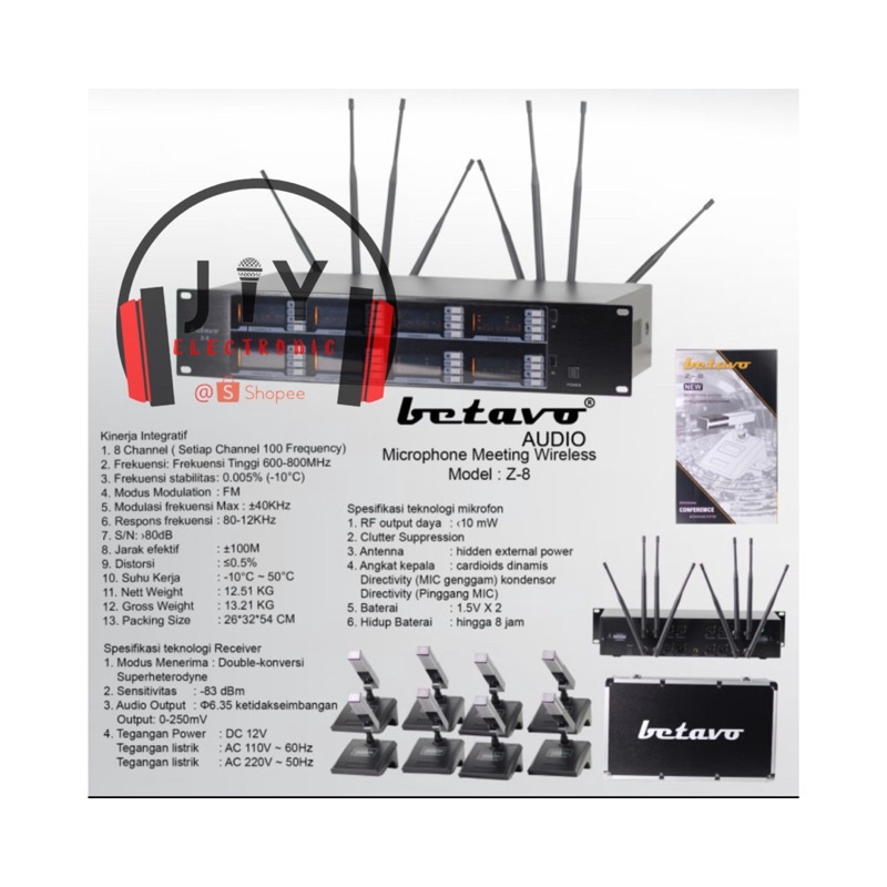 Microphone Mic Meeting Meja Podium Conference Betavo Z 8 Z8 Z-8 Professional