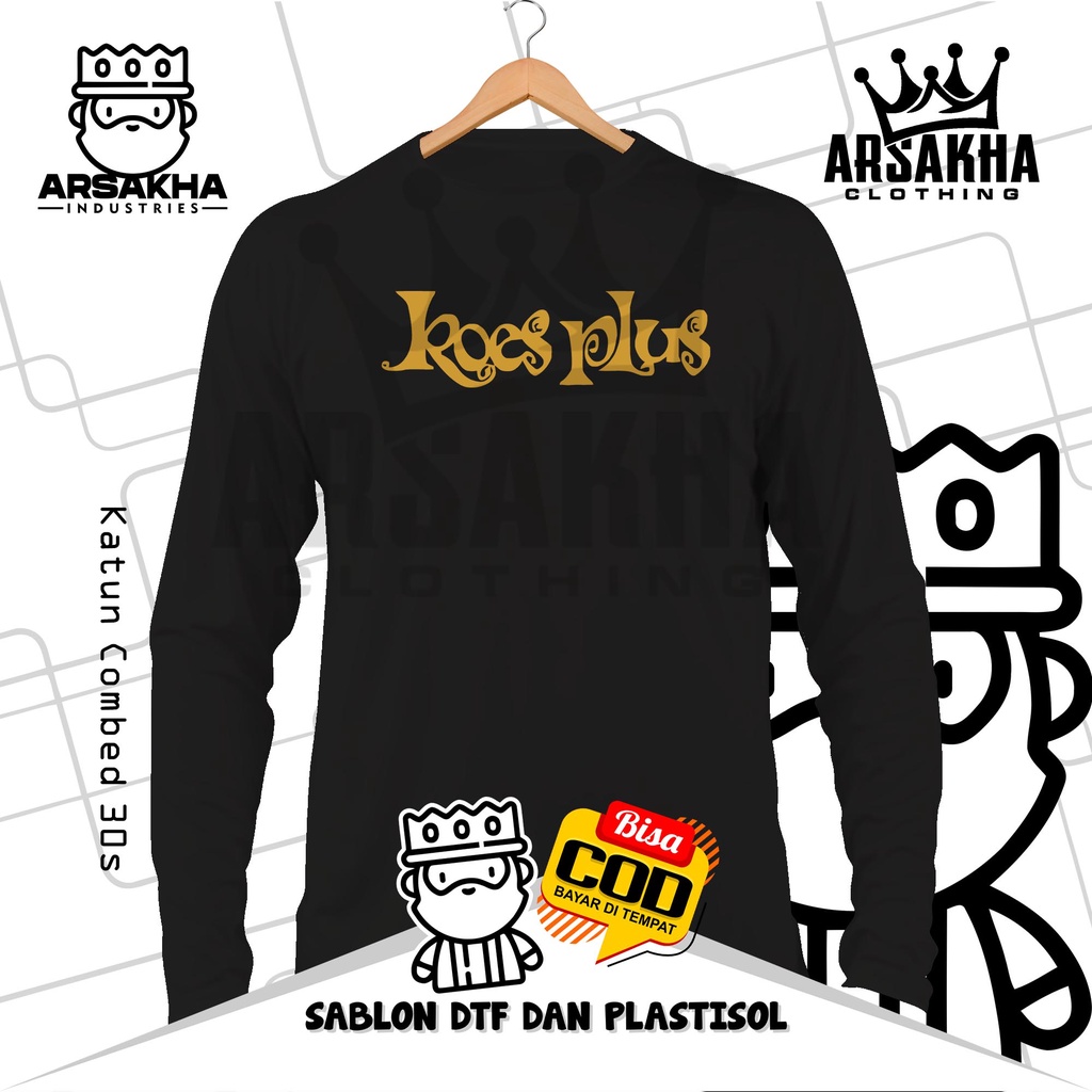 Kaos Lengan Panjang Koes Plus Kaos Band Cotton Combed 30s - Arsakha Industries