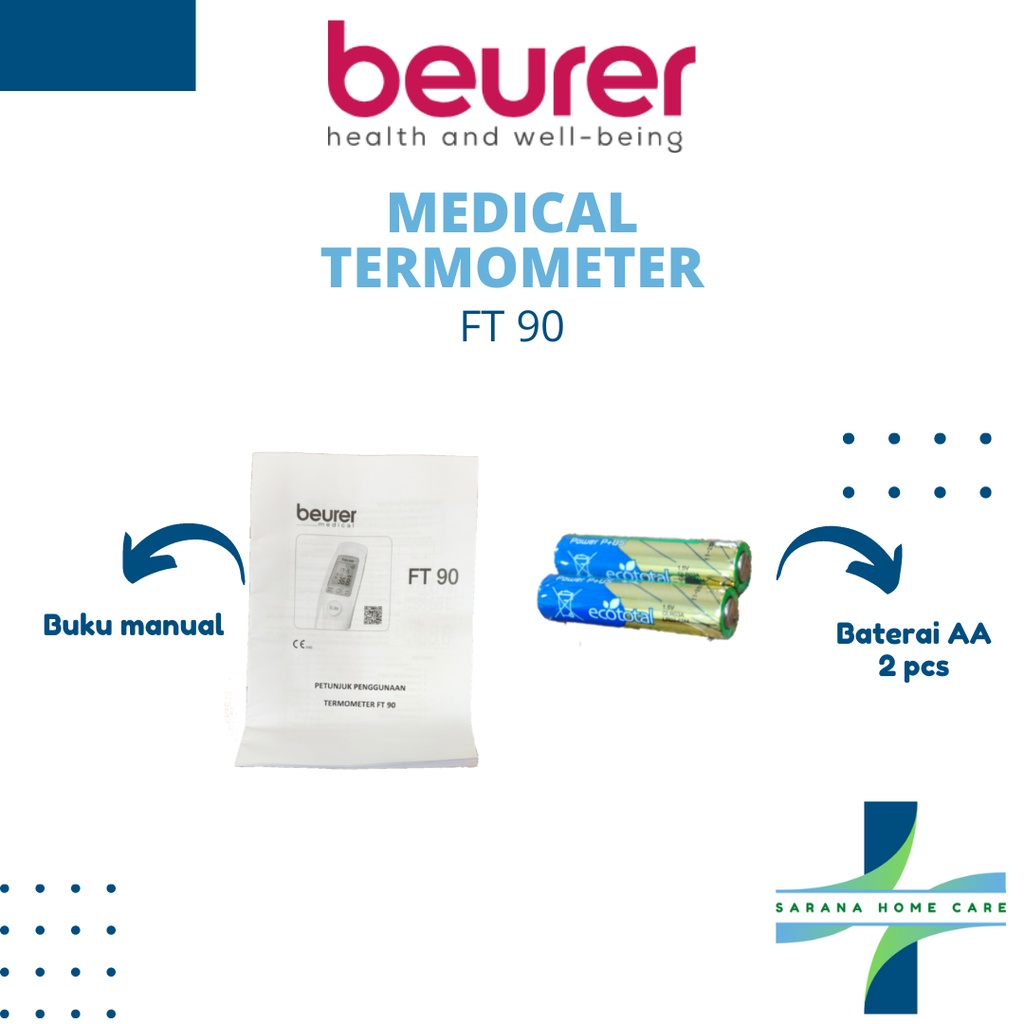 BEURER Infrared Non Contact Thermometer FT 90/termometer/alat ukur suhu badan