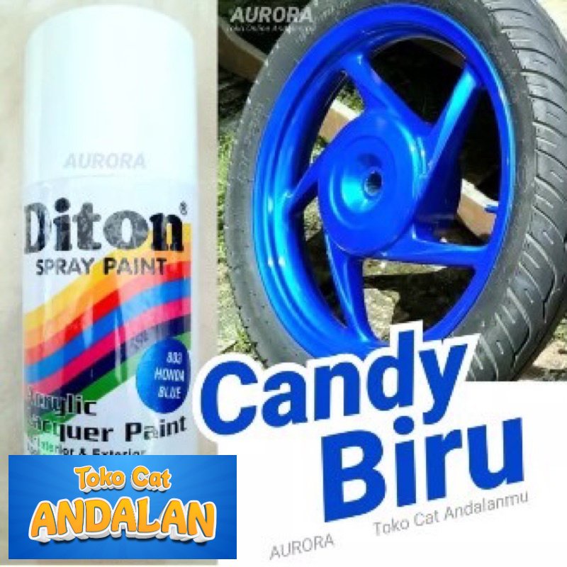 

Pilox Diton Honda Blue 803 Biru Candy Candytone Transparan Cat Pilok Motor 300ml Tahan Bensin