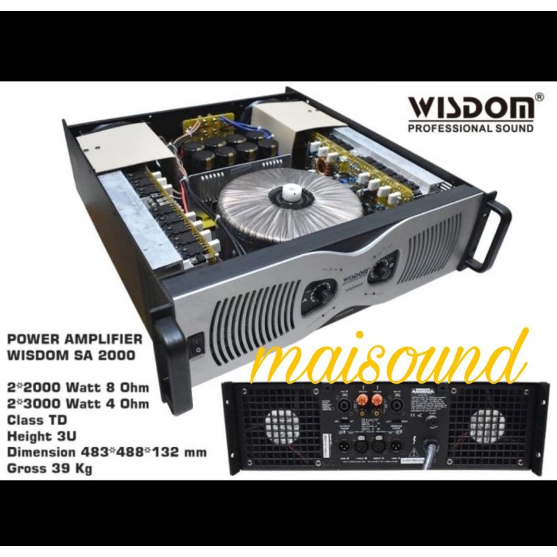 POWER AMPLIFIER WISDOM SA2000 ORIGINAL POWER WISDOM SA 2000