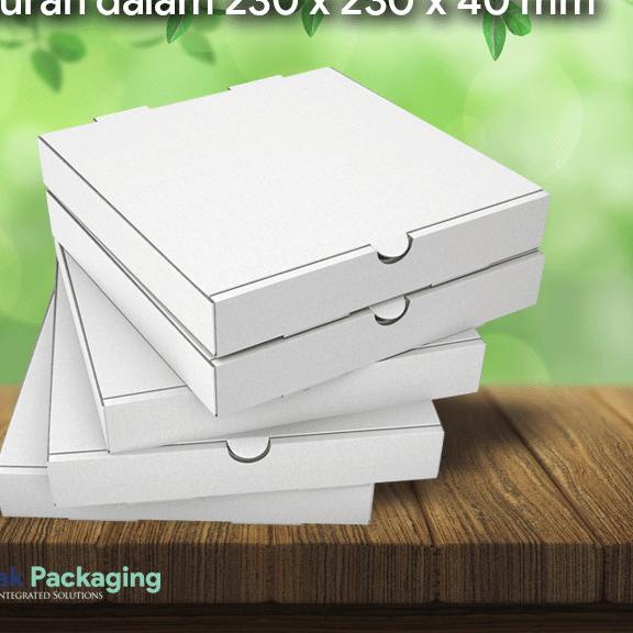 

Kardus Kotak Pizza 23 x 23 x 4 Kraft Putih Karton Kemasan Box pitsa