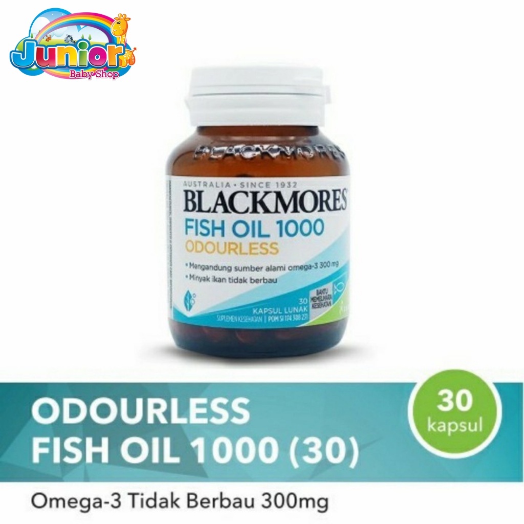 Blackmores Odourless Fish Oil Omega 3 1000 mg 30 kapsul - Minyak Ikan