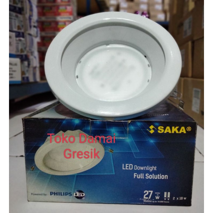 Philips downlight led panel ib 27 watt bulat saka