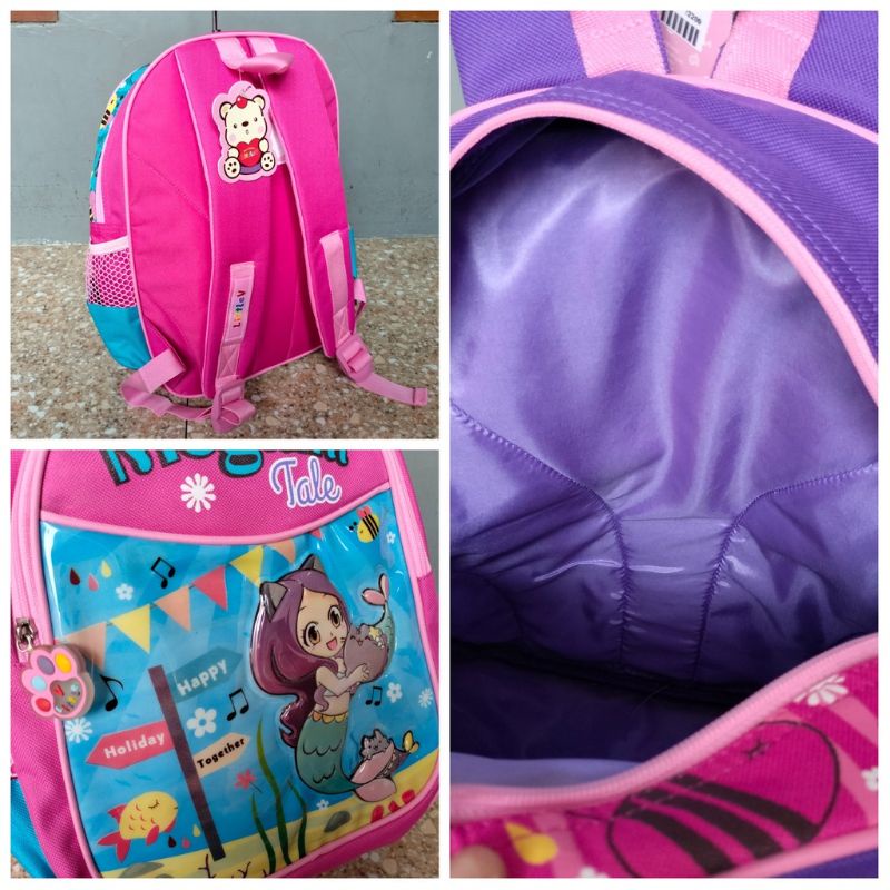Tas Ransel anak perempuan little v original mermaid | Tas anak TK SD