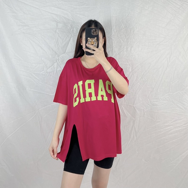 Kaos Oversize Jumbo Slit Prs / Kaos Wanita Jumbo