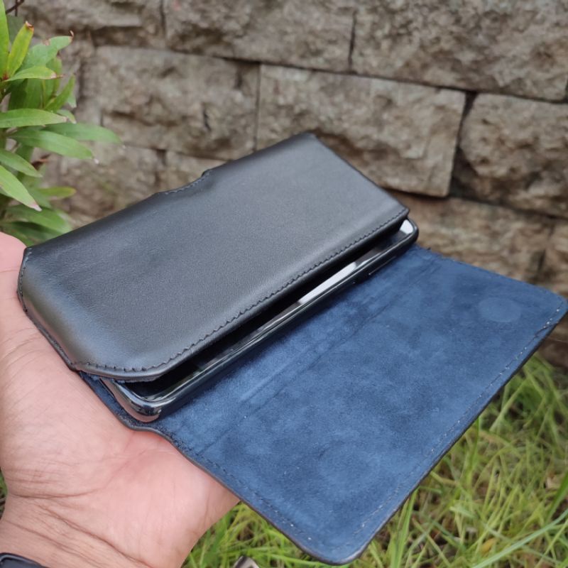 Dompet Hp Pinggang Kulit Sapi Asli Model Miring