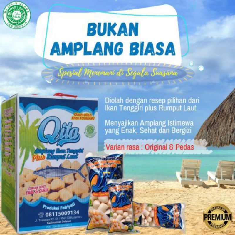 

Amplang Qita Ikan Tenggiri Plus Rumput Laut