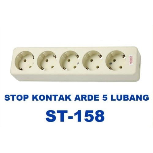 Uticon STOP KONTAK 5 LUBANG ST-158 UTICON Stopkontak arde 5 lubang