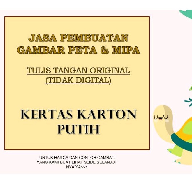 

Jasa Gambar Peta Dan Mipa Kertas Karton Tulis Tangan / 2D Keren / Bagus HARD FILE