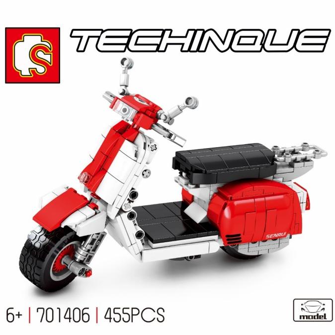 SEMBO BLOCK BRICKS MOTOR VESPA SCOOTER / MAINAN BLOCK MOTOR SKUTER