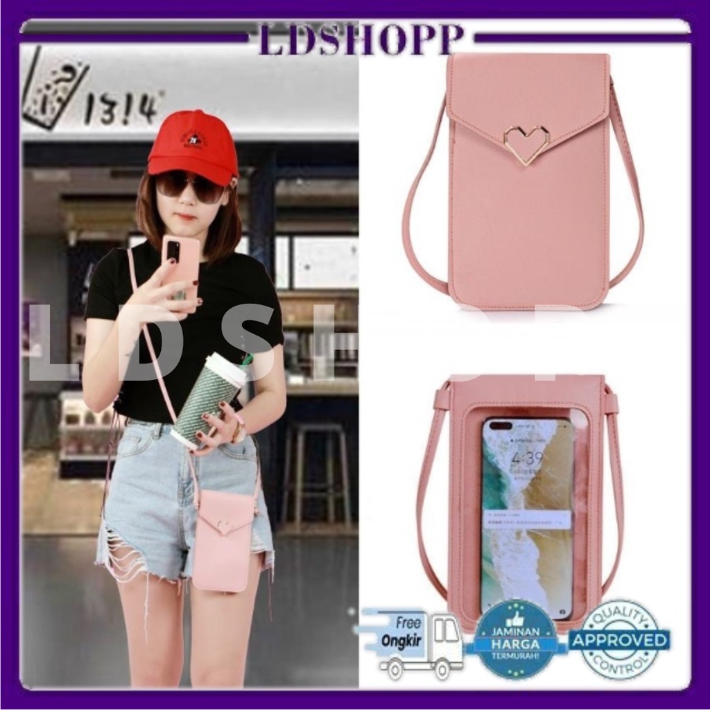 LDS 307-98 Tas Selempang Tas Dompet HP Love Wanita Import Murah