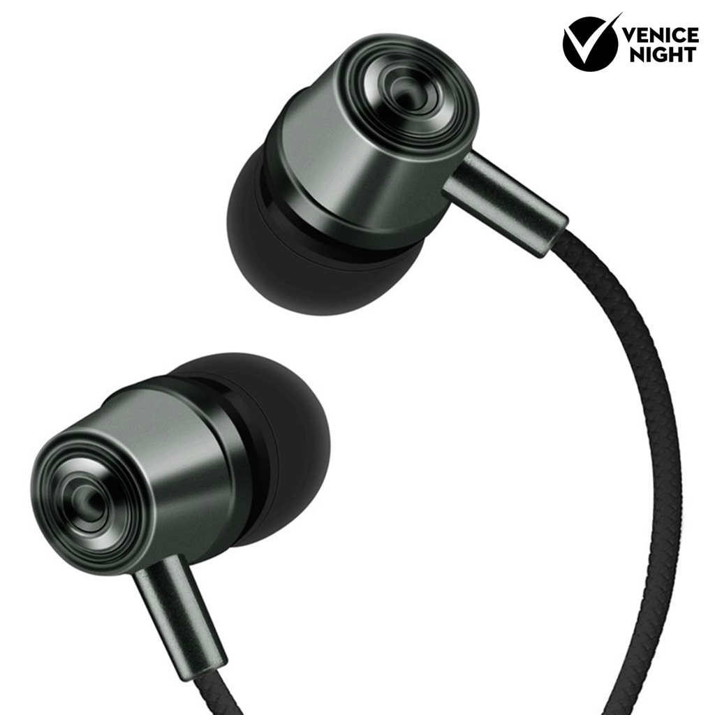 (VNEP) (Berkabel) Headset Musik In-Ear Universal Earphone Ponsel dengan Mikrofon Kontrol Saluran