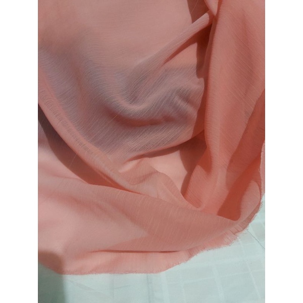 Kain Sifon Crinkle / Bahan Chiffon Silk Yoryu / Sifon Salju ( Snow Sheer )